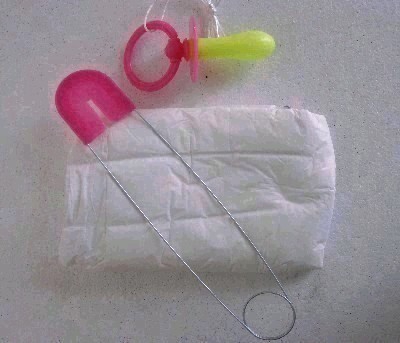 Baby Diaper, Pin & Dummy Set