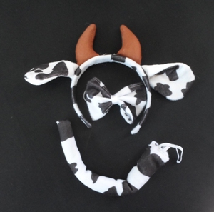 Cow Set - Ears, tail & bowtie