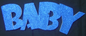 Big Baby Poly 50cm Glitter Blue