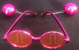 Hen Nigh Glasses Mirror Ball Pink