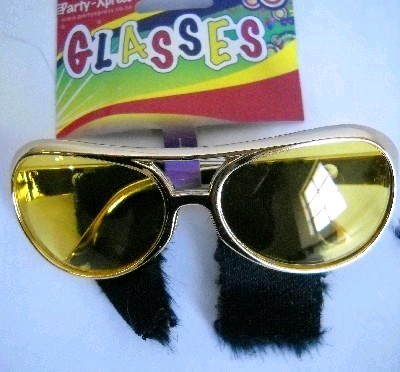 Glasses Elvis with Sideburns