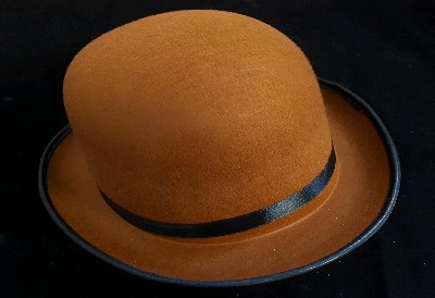 Hat Bowler Felt Brown