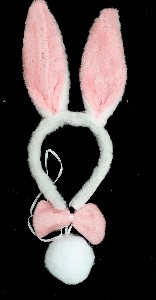 Instant Set Bunny Ears, Tail & Bowtie