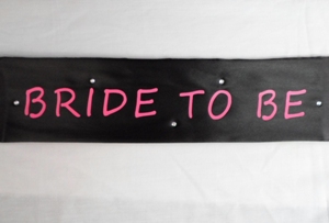 Sash Material Bride to Be Black