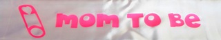 Sash Material Mom to be White&Pink