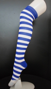 Stockings Blue & White Striped