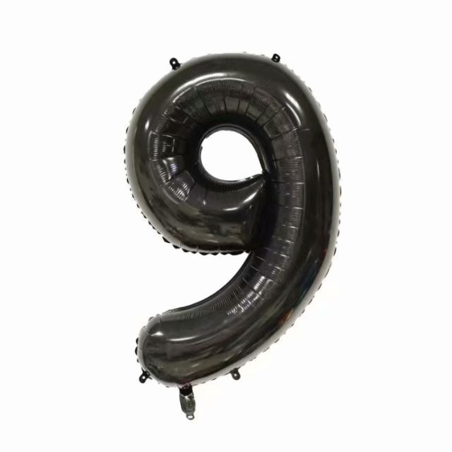 40" Foil Number Balloon Black