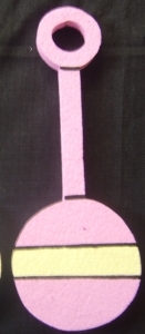 Baby Rattle Poly 30cm Pink