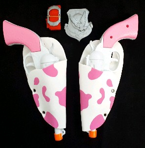 Western Gun x2 Cow Pink