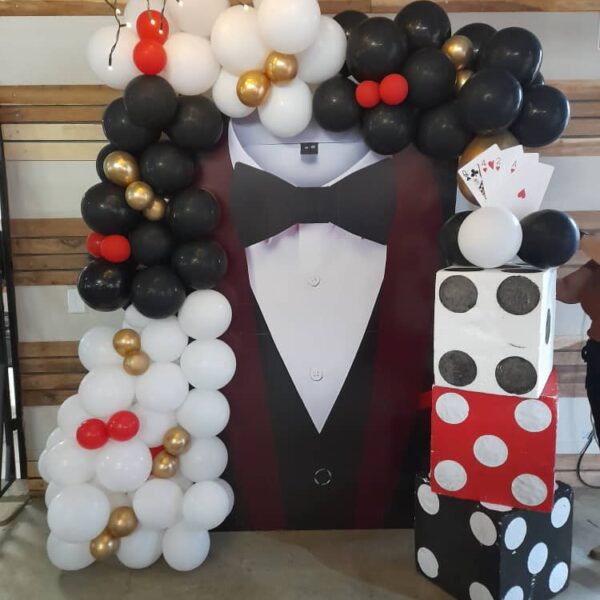 Garlands with Chrome Balloons